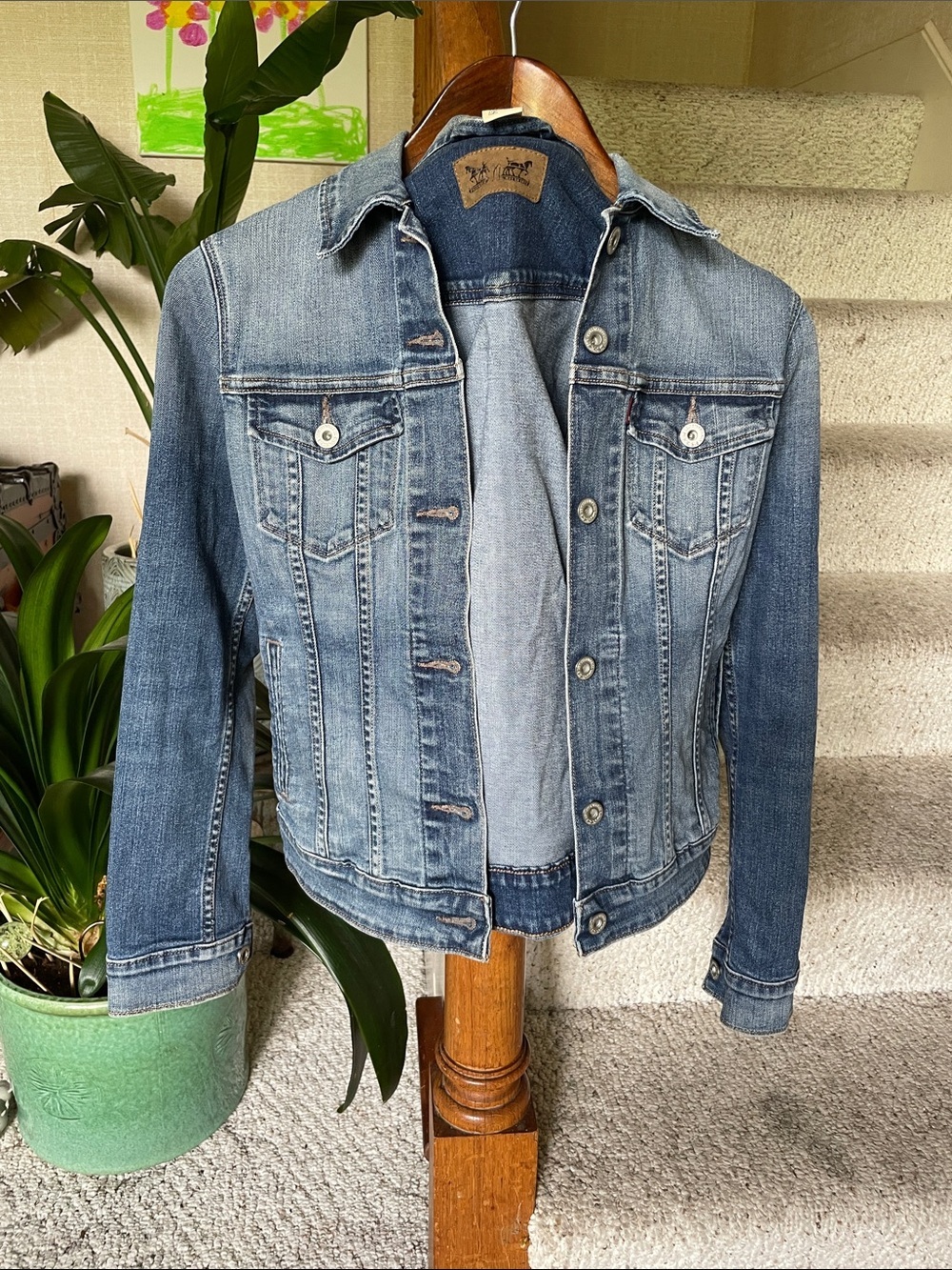 Levis Light Blue Denim Classic Original Western Country Jean Trucker Jacket